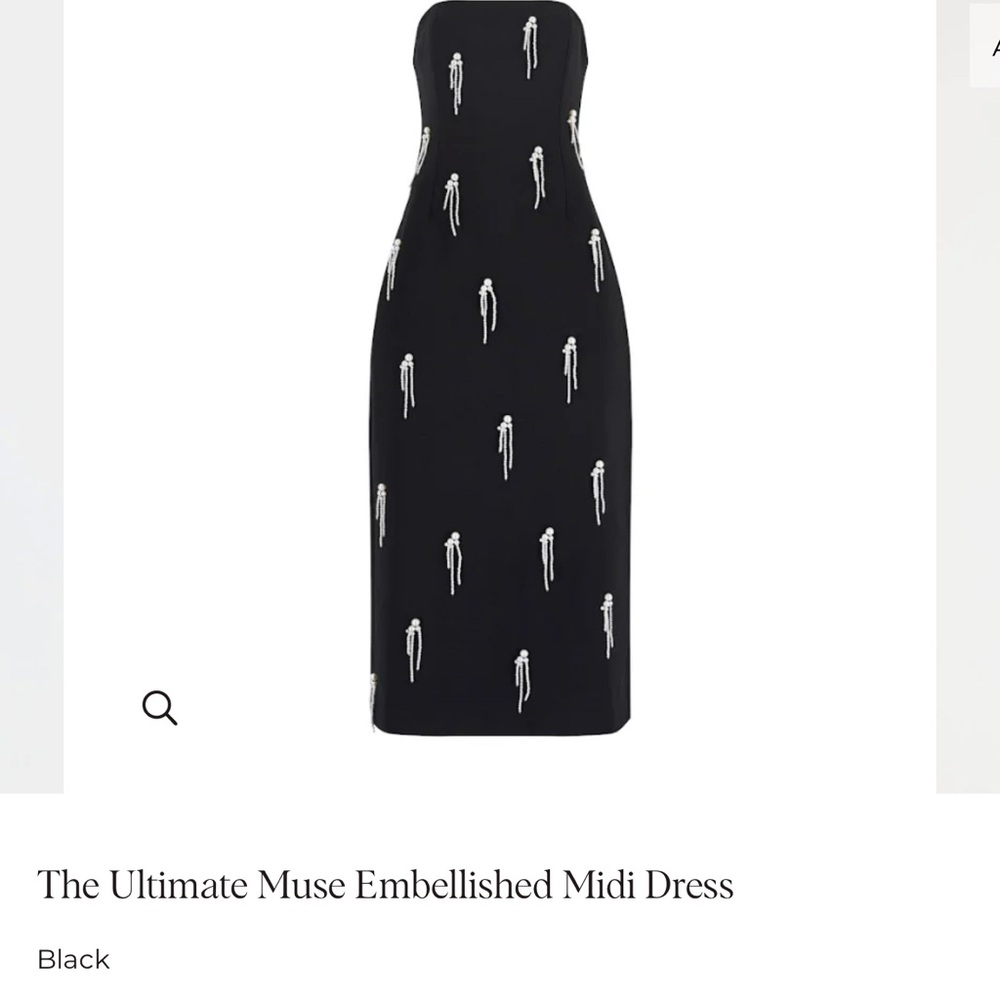 Odd muse Black Embellished Midi Dress